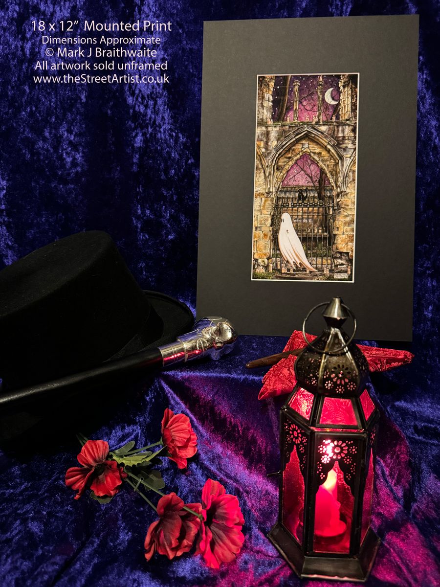 BTS7EE: Beneath the Sheets, Quiet as a Nun. Large Size, Enchanted Edition, with Hand Painted Ghost that Glow Under UV Black Light