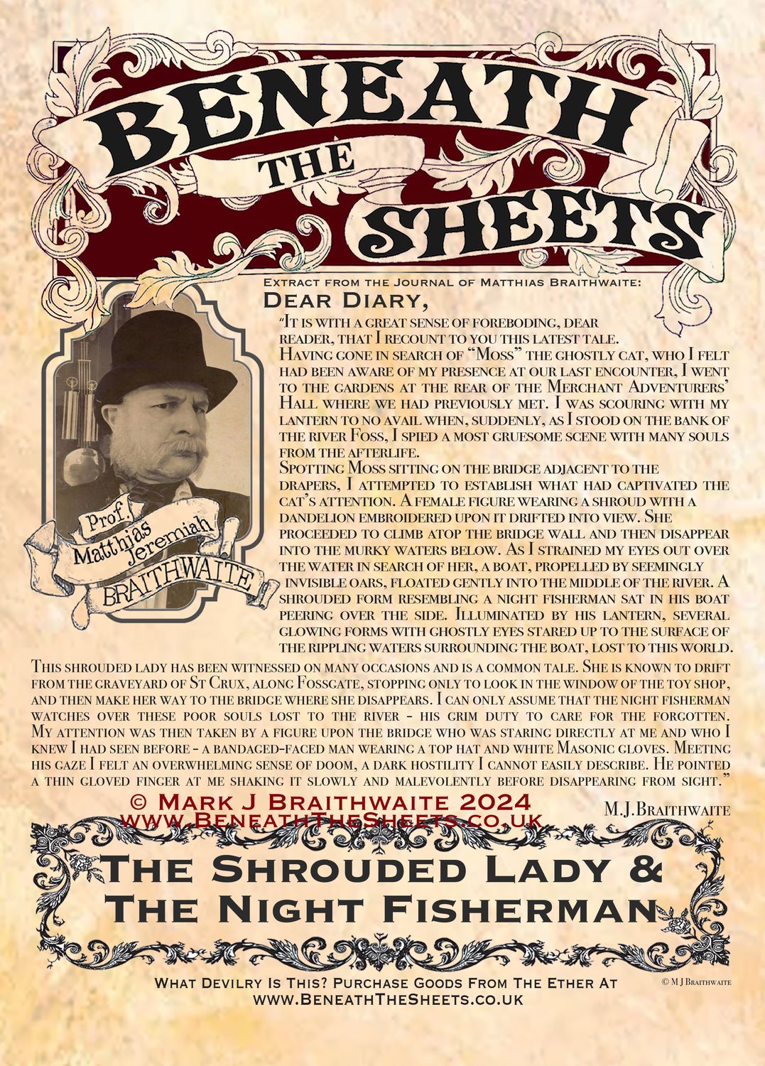 BTS11O: Beneath the Sheets, The Shrouded Lady &amp; The Night Fisherman. Original Artwork