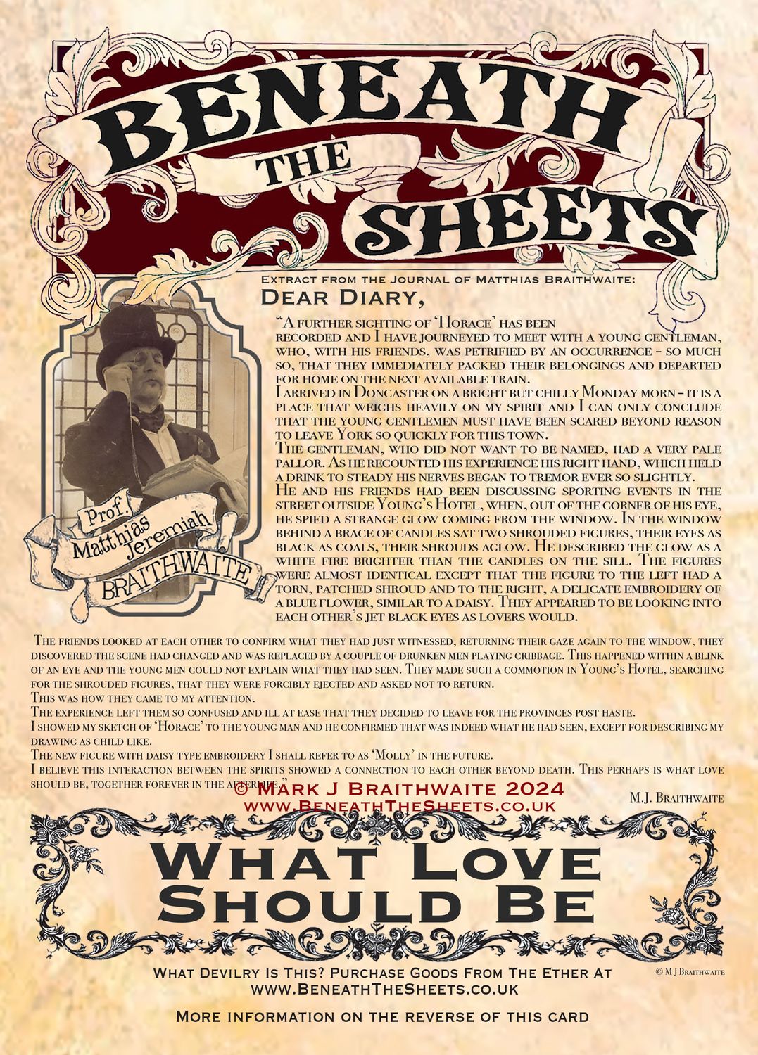 BTS2SC: Beneath the Sheets, What Love Should Be. Colour Print standard size