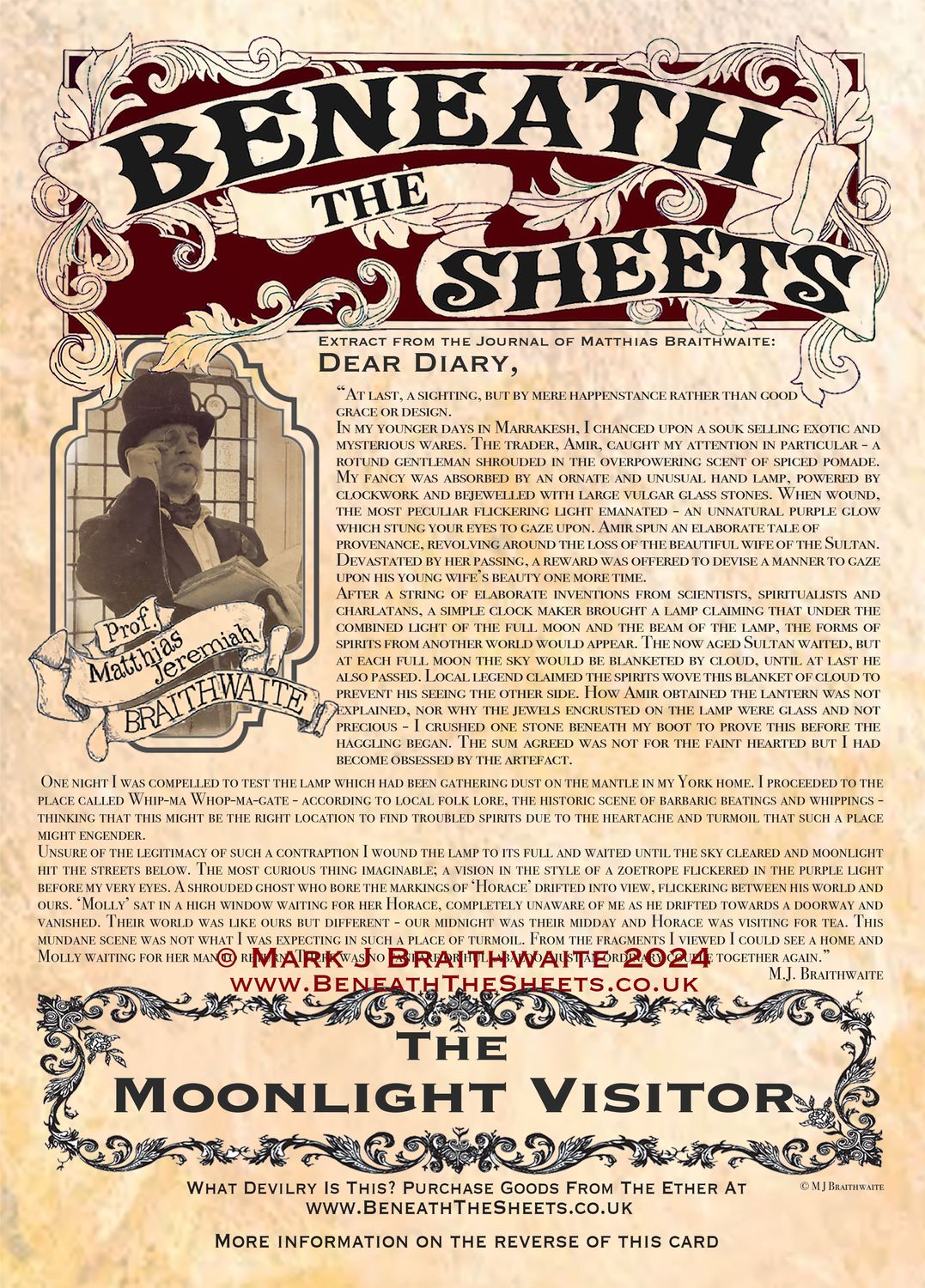 BTS4SC: Beneath the Sheets, The Moonlight Visitor. Colour Print standard size