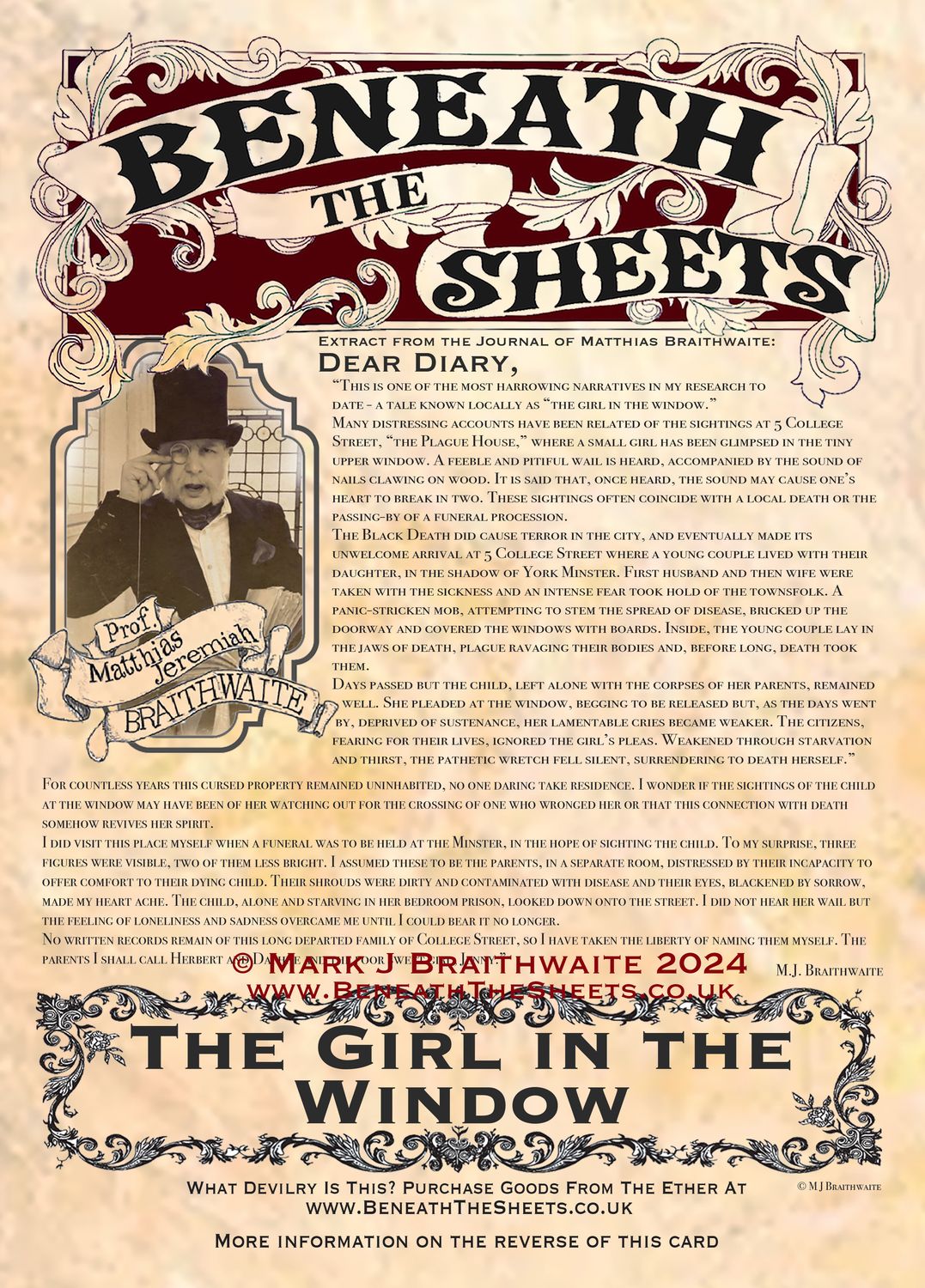 BTS6O: Beneath the Sheets, The Girl in the Window, Original Artwork