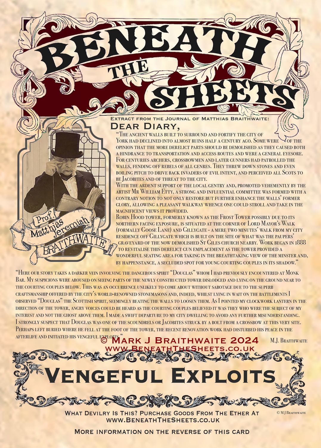 BTS8: Beneath the Sheets, Vengeful Exploits. Ink Line Art Print