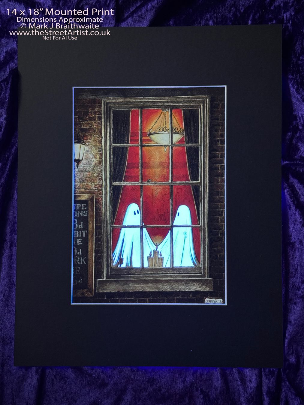 BTS2EE: Beneath the Sheets, What Love Should Be. Colour Print Large Size, Enchanted Edition, with Hand Painted Ghosts that Glow Under UV Black Light