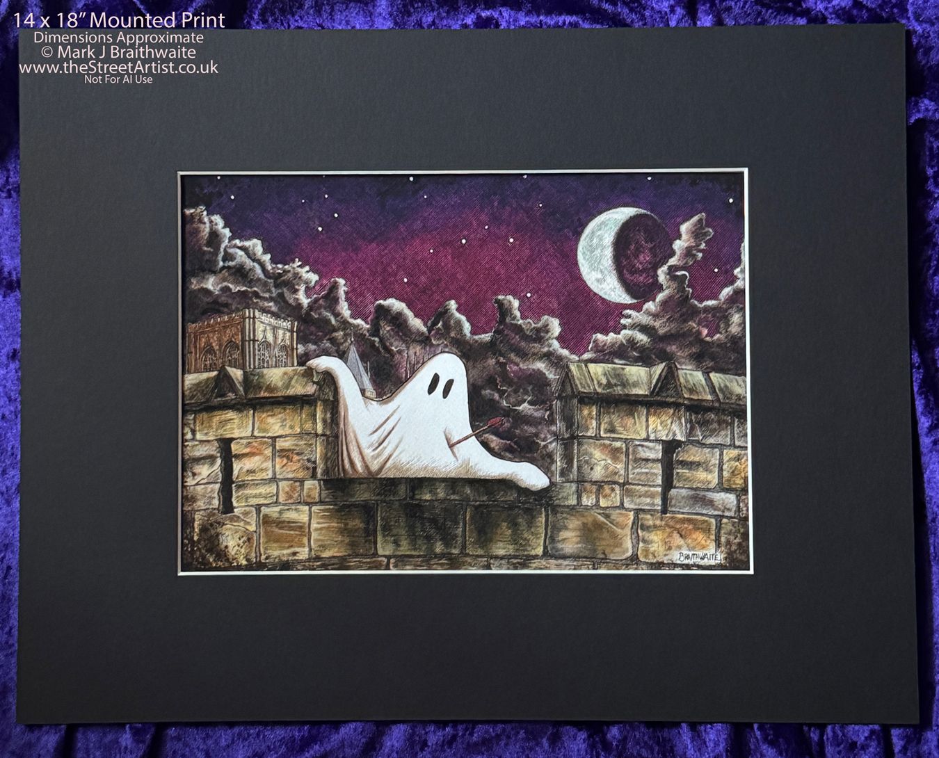 BTS8EE: Beneath the Sheets, Vengeful Exploits. Colour Print Large Size, Enchanted Edition, with Hand Painted Ghost that Glow Under UV Black Light