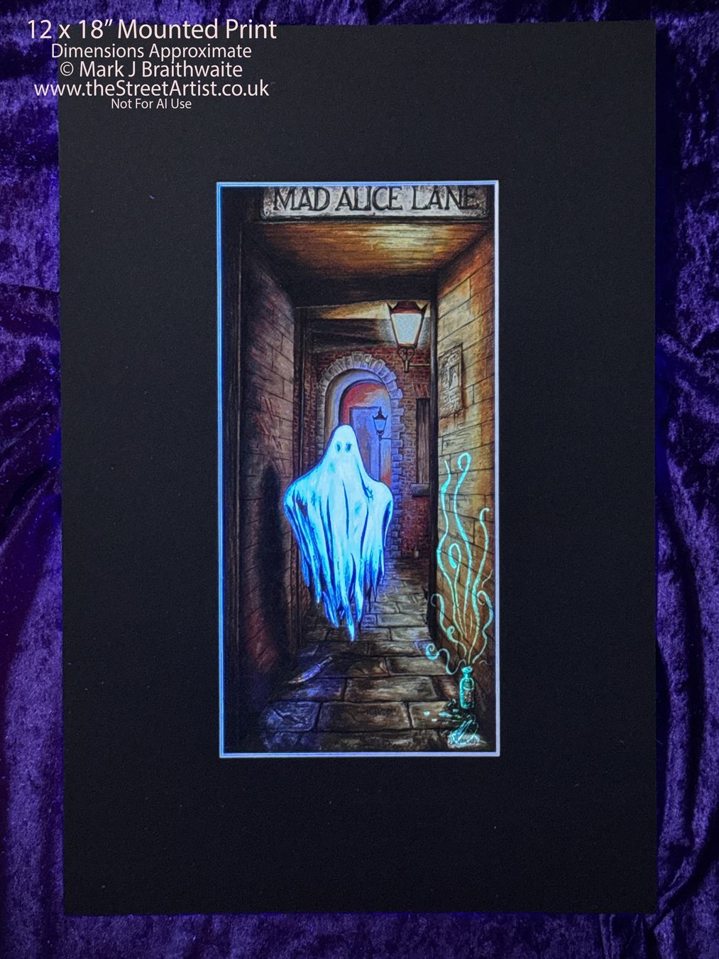 BTS3EE: Beneath the Sheets, The Concerning Matter of Alice. Large Size, Enchanted Edition, with Hand Painted Ghosts that Glow Under UV Black Light