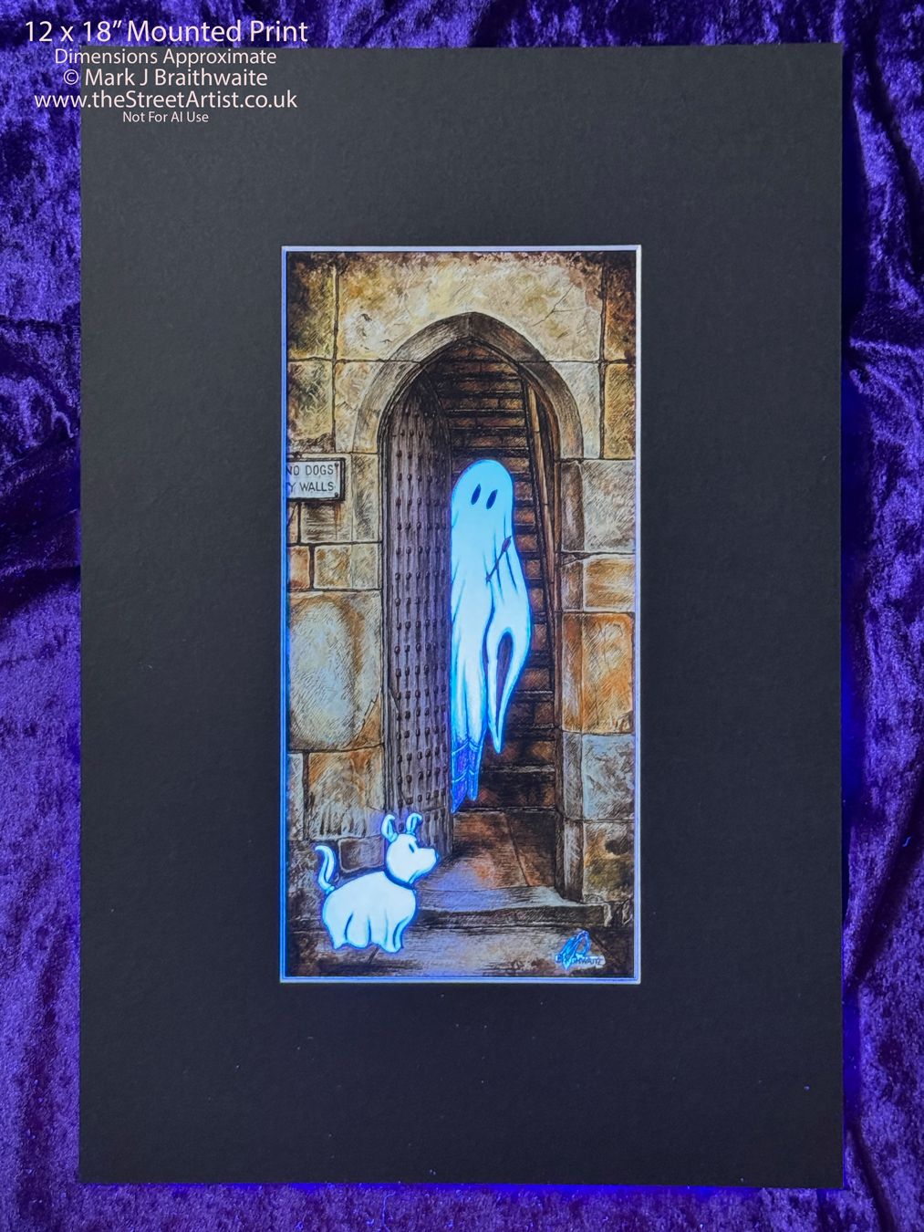 BTS5EE: Beneath the Sheets, A Rebellious Spirit. Large Size, Enchanted Edition, with Hand Painted Ghosts that Glow Under UV Black Light