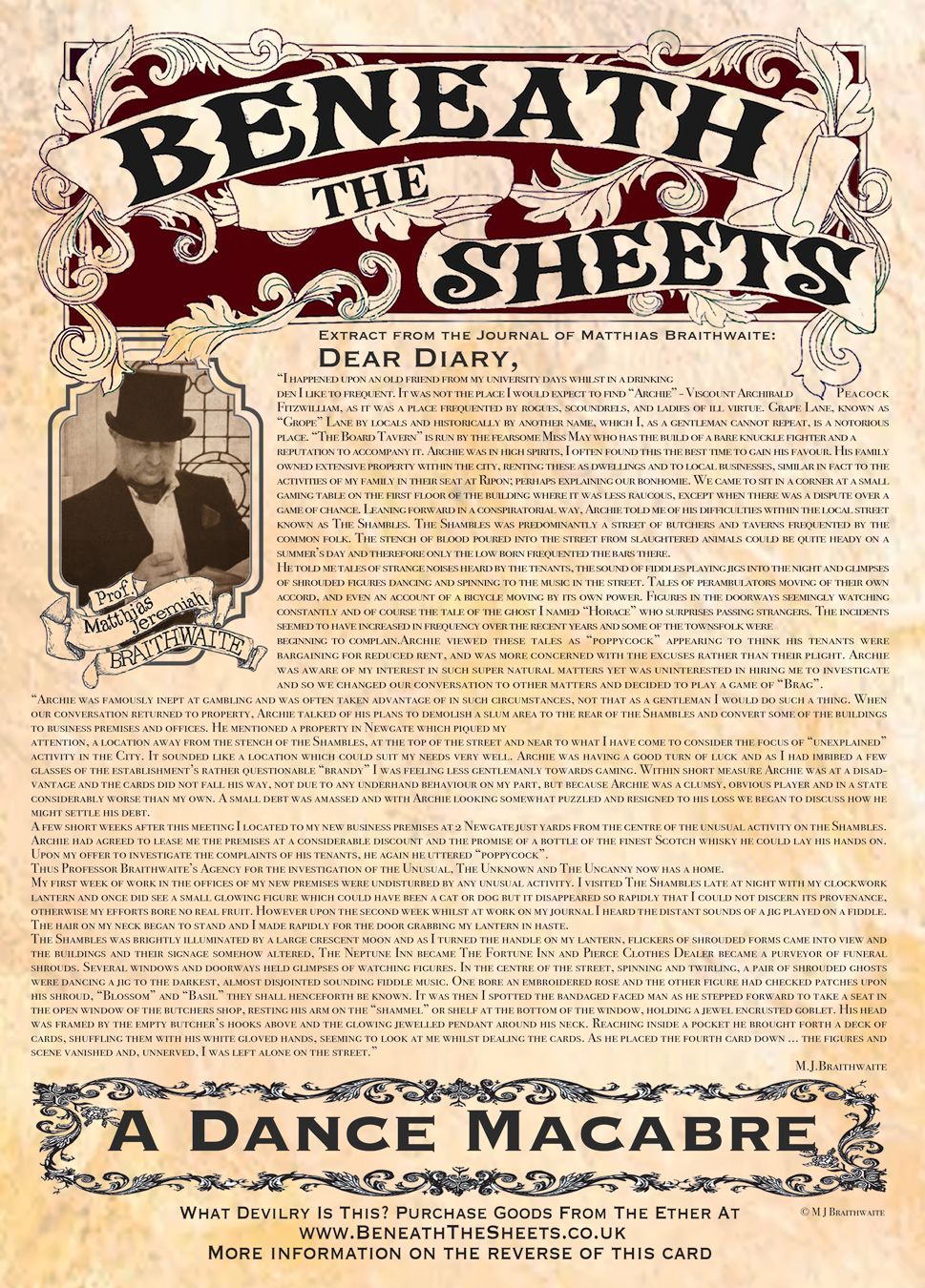 BTS15O: Beneath the Sheets, A Dance Macabre, Original Artwork