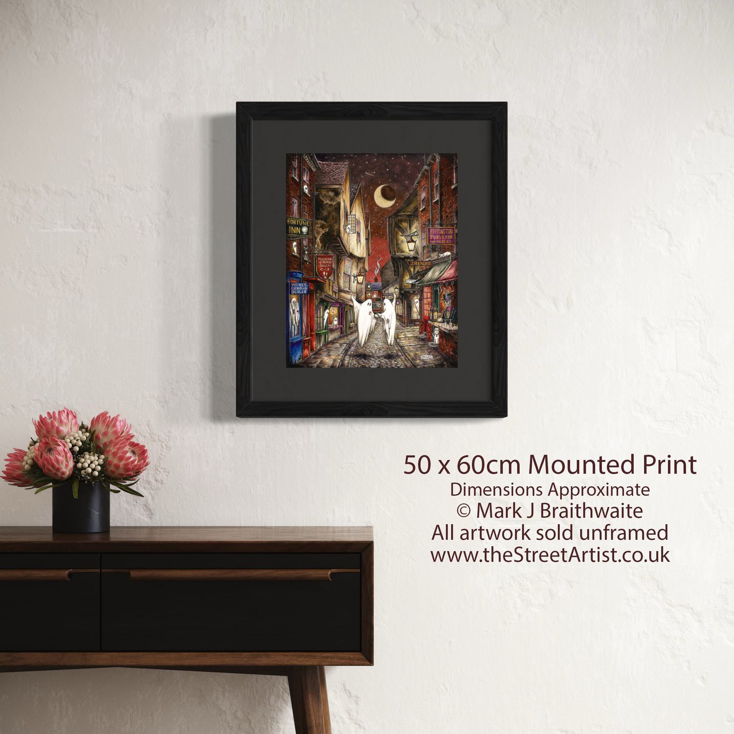 BTS15EE: Beneath the Sheets, A Dance Macabre. Colour Print Large Size, Enchanted Edition with Hand  Painted Dancing Ghosts that Glows Under UV Black Light