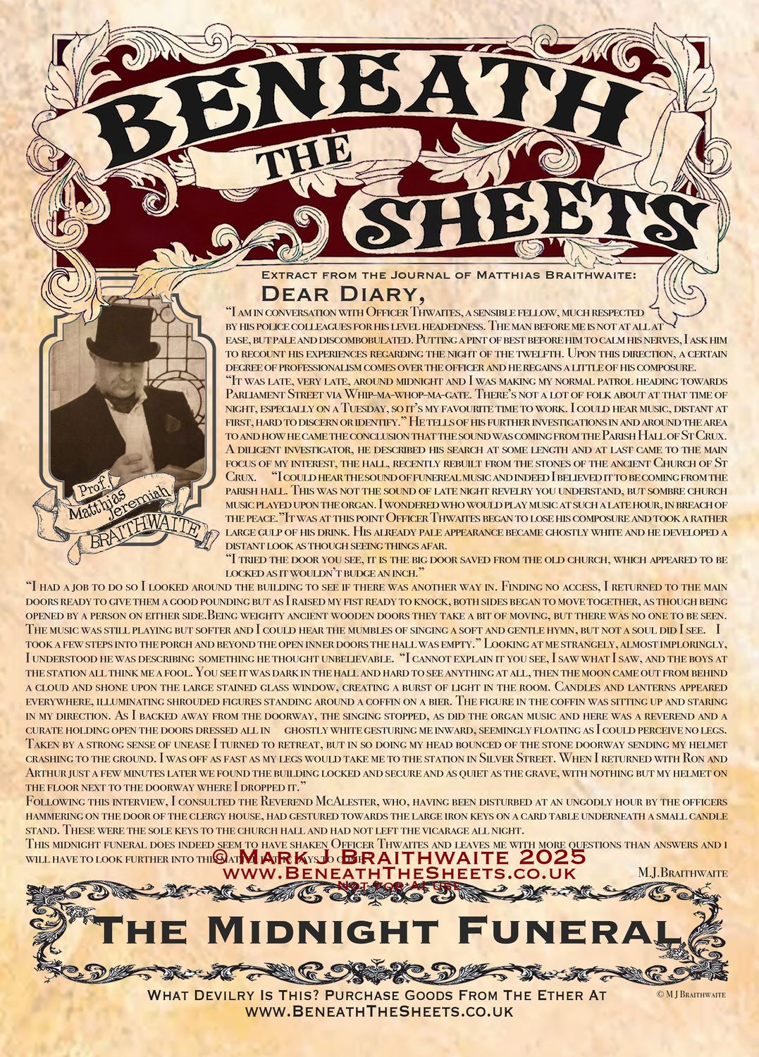 BTS16SC: Beneath the Sheets, The Midnight Funeral. Colour Print standard size
