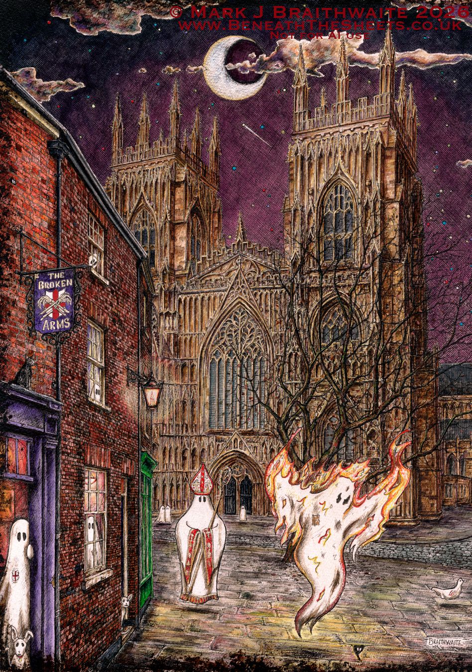 BTS21SC: Beneath the Sheets, A Detail from The Archbishop &amp; the Arsonist. Colour Print standard size
