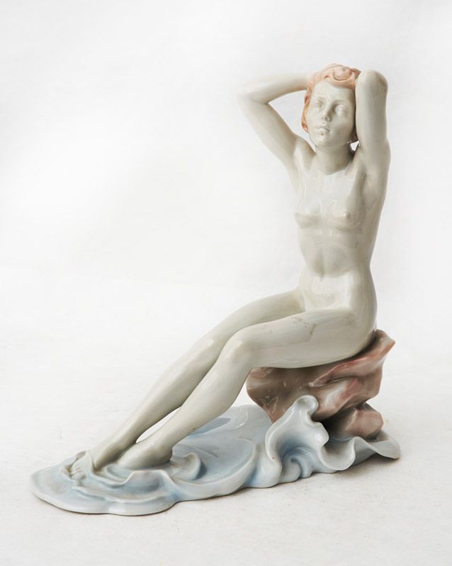 Elegante Aktfigur von Metzler & Ortloff – Zwischen Jugendstil und Art Déco, um 1920