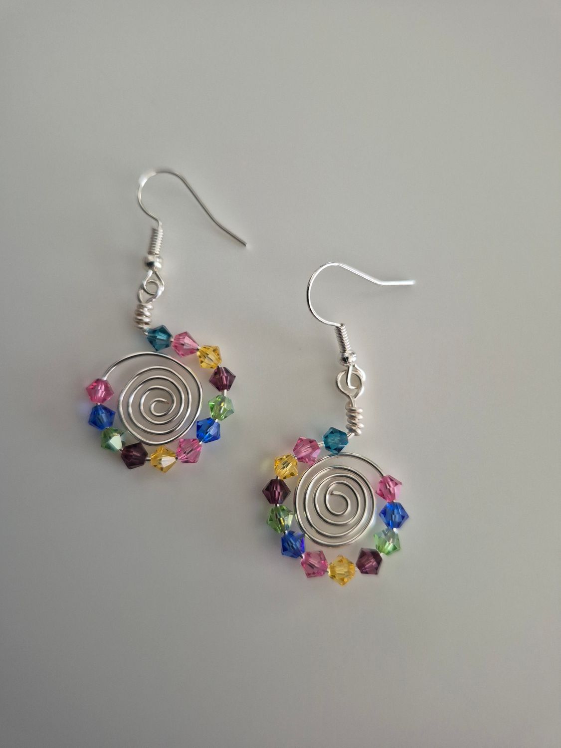 Crystal Pinwheel Earrings