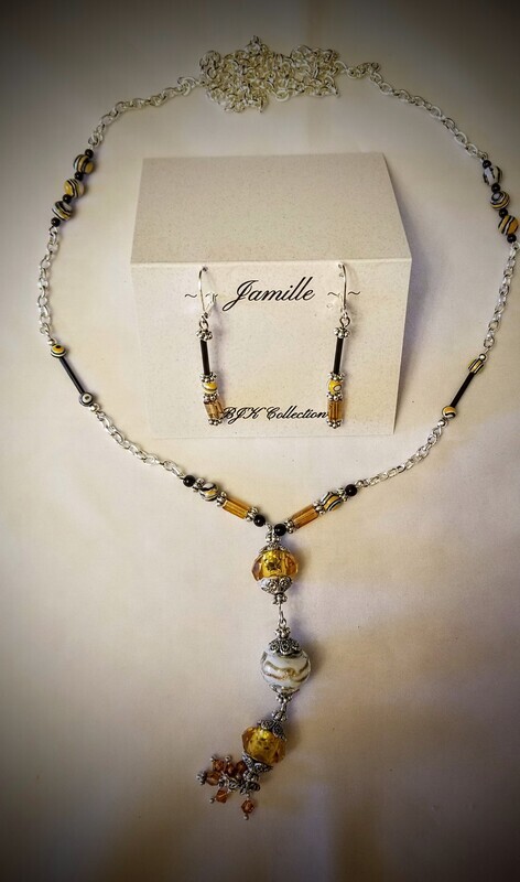 Lariat Style Necklace and Earring Set