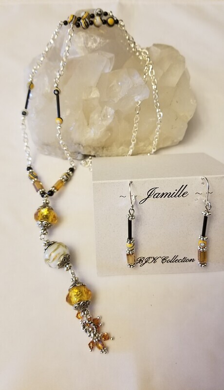 Lariat Style Necklace and Earring Set