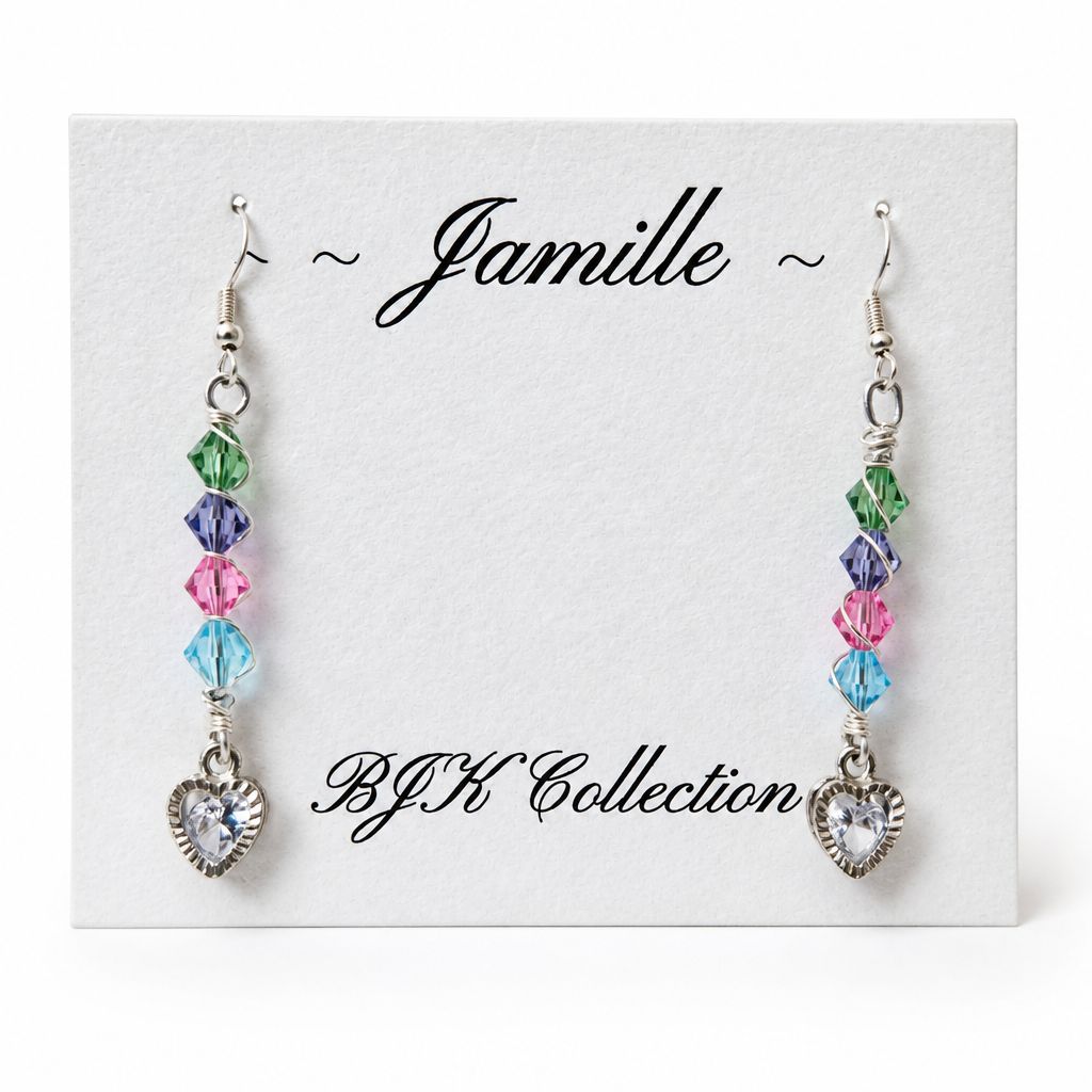 Swarovski Crystal's with Rhinestone Heart Charm