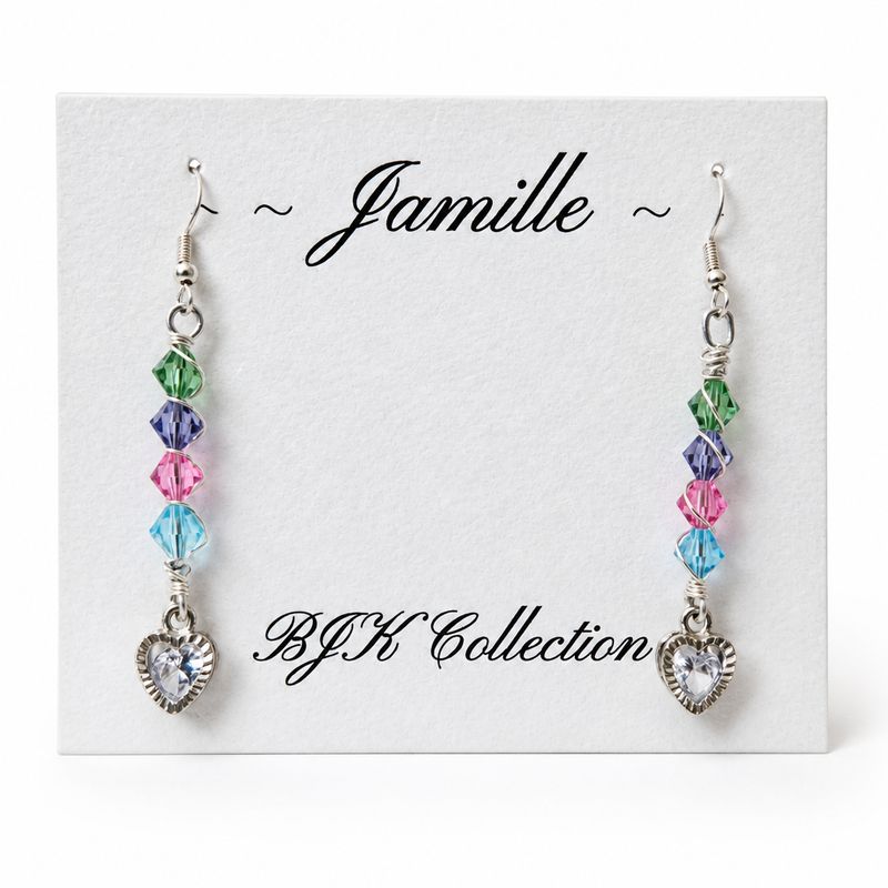 Swarovski Crystal's with Rhinestone Heart Charm