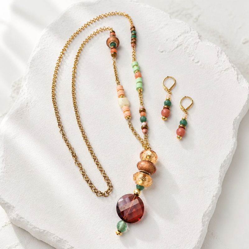 Necklace and earrings
