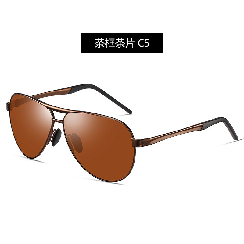 Outdoor Fishing Driving Mirror Metal Polarized Sunglasses Men&#39;s Anti-ultraviolet Classic Aviator Sunglasses