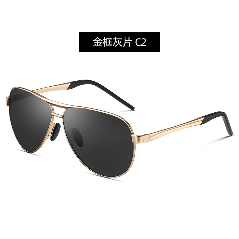 Outdoor Fishing Driving Mirror Metal Polarized Sunglasses Men&#39;s Anti-ultraviolet Classic Aviator Sunglasses