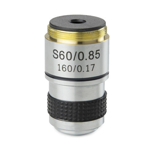 Achromatisch S60x/0,85 objectief. Parafocaal 35 mm