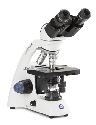 BioBlue BB.4260‑E bioculair met 4x/10x/40x/S100x objectieven, met kruistafel en Köhler verlichting