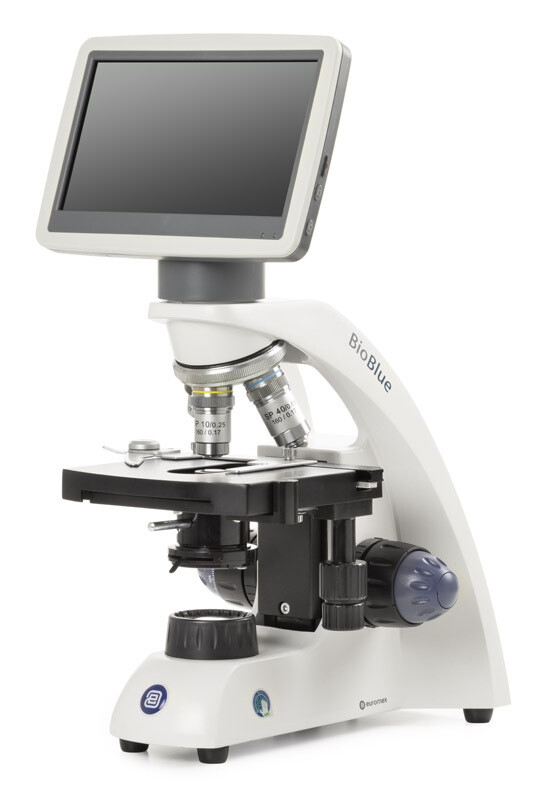 BioBlue BB.4220‑LCD Digitaal Bioculair met 4x/10x/S40x objectieven, met kruistafel