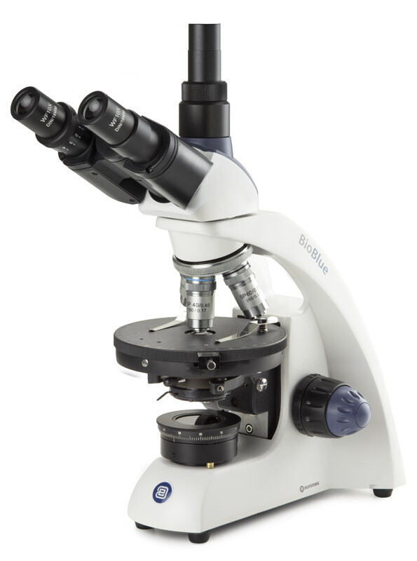 BioBlue BB.4243‑P‑HLED Trioculair met 4x/10x/S40x/S60x objectieven, polarisatie, zonder kruistafel
