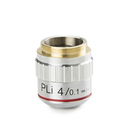 Plan PLi 4x/0,10 oneindig gecorrigeerd IOS objectief. Werkafstand 21,0 mm
