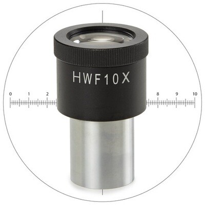 HWF 10x/20 mm oculair met 10/100 micrometer and kruisdraad voor bScope voor Ø 23,2 mm tubus