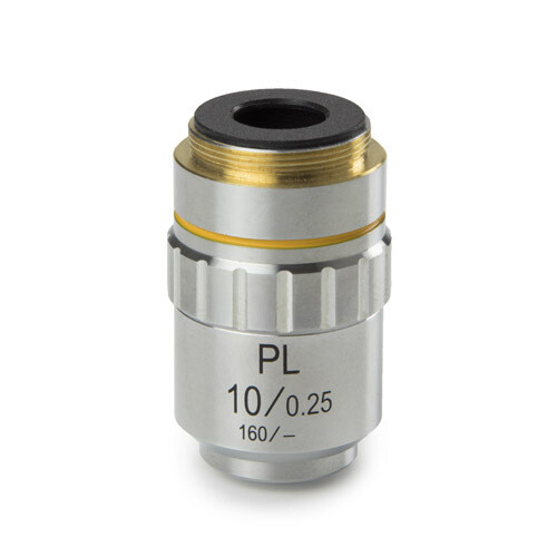 Plan PL 10x/0.25 objectief. Werkafstand 17.9 mm
