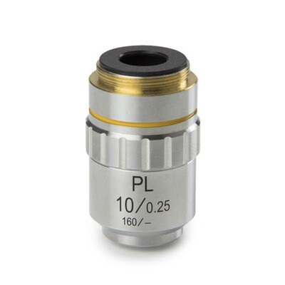 Plan PL 10x/0.25 objectief. Werkafstand 17.9 mm