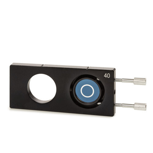 Slede met fase contrast annulie 40x voor Abbe-condenser met opening voor bScope. Heeft condensor met opening nodig (BS.9102)