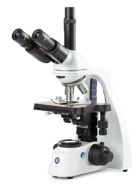 bScope BS.1153‑EPL voor helderveld. Trioculair met HWF 10x/20 mm oculairs en viervoudige revolver E-plan 4/10/S40S100x