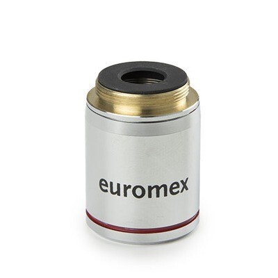 Plan Fluarex PLFi 4x/0,13 IOS oneindig gecorrigeerd objectief. Werkafstand 16,3 mm