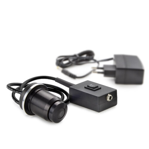 cardio�de-spiegel olie-immersie condensor met ge�ntegreerde 5 W NeoLED�-verlichting en externe 100-240 V netadapter