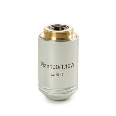 Plan PLi S100x/1.10 IOS water immersion objective. Working distance 0.14 mm. Cover glass 0.17 mm corrected