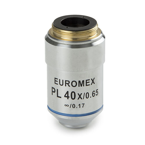 Oneindig gecorrigeerd plan PL S40x/0,65 IOS objectief. Werkafstand 0,36 mm