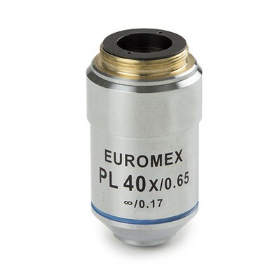 Oneindig gecorrigeerd plan PL S40x/0,65 IOS objectief. Werkafstand 0,36 mm