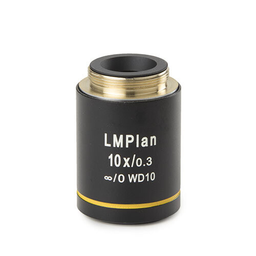 Oneindig gecorrigeerd plan PL-M 10x/0,25 IOS objectief. Werkafstand 12,2 mm
