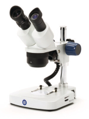 EduBlue ED.1302‑P Stereomicroscoop Bioculair met 1x/3x objectieven en Kolomstatief