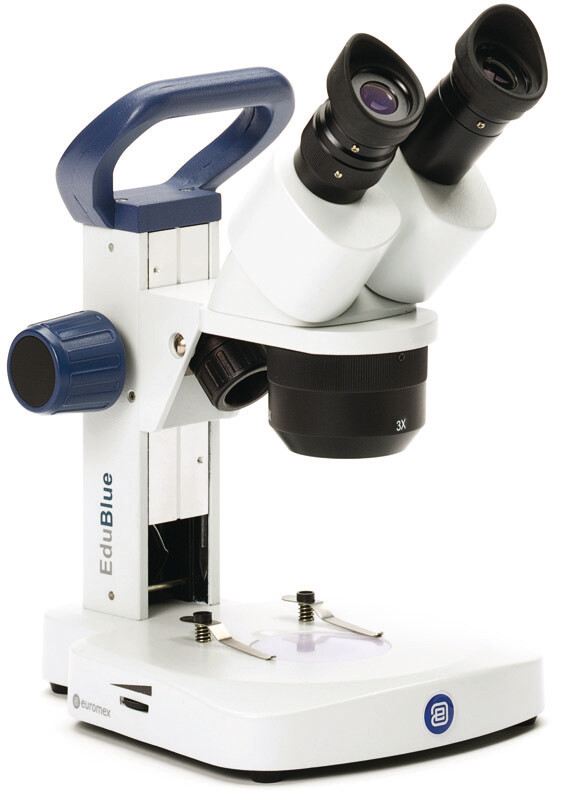 EduBlue ED.1302‑S Stereomicroscoop Bioculair met 1x/3x objectieven en Tandheugelstatief