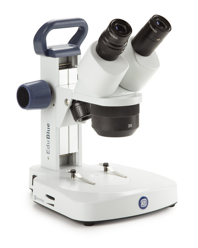 EduBlue ED.1802‑S Stereomicroscoop Bioculair met 1x/2x/4x objectieven en Tandheugelstatief
