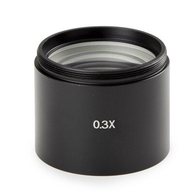 Extra 0,3x lens, voor zoommodellen. Werkafstand 287 mm. Enkel geschikt voor een- en tweearmig zwenkstatief en instelbaar zwenkarmstatief