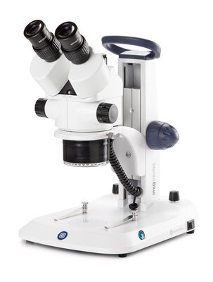 StereoBlue SB.3903 Stereomicroscoop Trioculair met 0,7 - 4,5x zoom, Tandheugelstatief met 3 W LED en 30 LED ringlicht