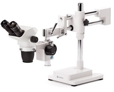 NexiusZoom NZ.1702‑B Stereomicroscoop Bioculair met WF10x/23mm Oculair en Eenarmig zwenkarmstatief