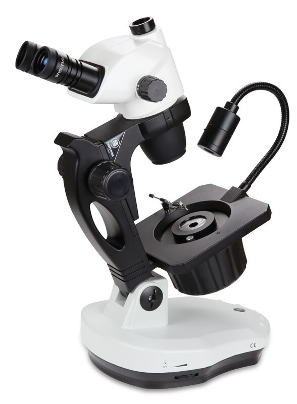 NexiusZoom (EVO) NZ.1703‑GEML voor gemmologie Trioculair met 0,65-5.5 objectief en Opvallende 1 W LED-verlichting