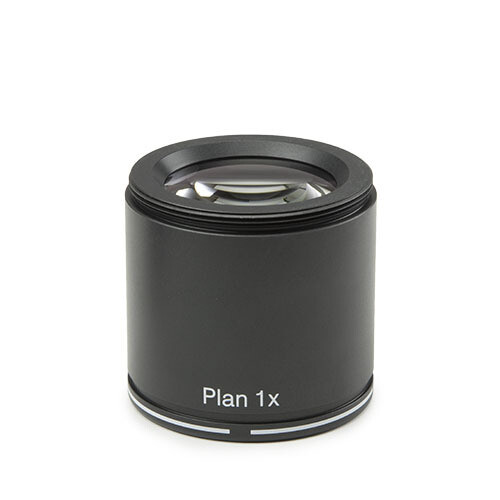 Plan Apochromatisch 1,0 x objectief voor de DZ serie. Werkafstand 78 mm. Wordt onder een DZ zoom module gemonteerd