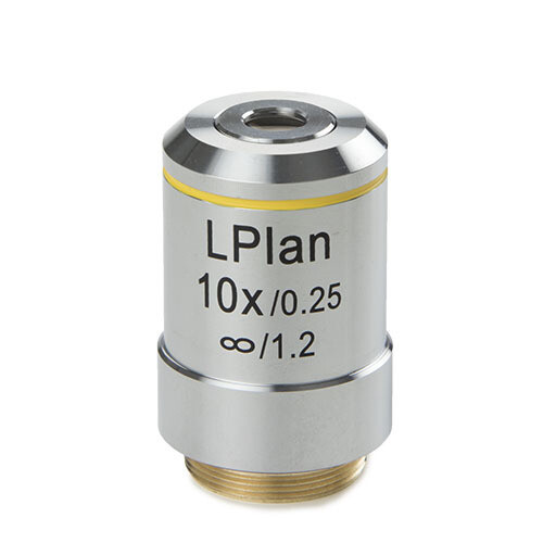 Lange werkafstand plan 10x/0,25 IOS objectief, gecorrigeerd voor 1 mm dikte. WA 7,45 mm