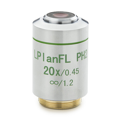 Lange werkafstand plan fase Fluarex contrast 20x/0,45 oneindig gecorrigeerd IOS objectief, gecorrigeerd voor 1 mm petrischaaldikte