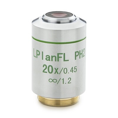 Lange werkafstand plan fase Fluarex contrast 20x/0,45 oneindig gecorrigeerd IOS objectief, gecorrigeerd voor 1 mm petrischaaldikte